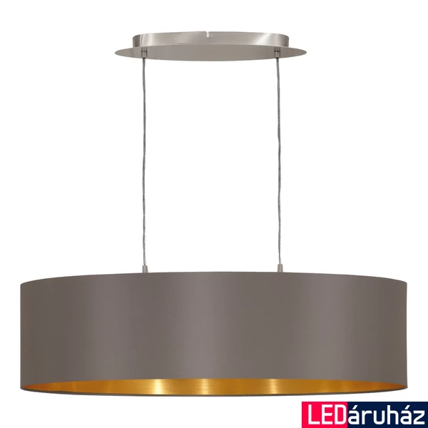 Eglo 31614 Maserlo 1 ágú függeszték, barna, E27 foglalattal, max. 2x60W, IP20