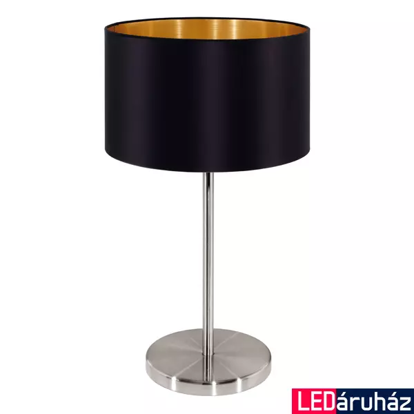 Eglo 31627 Maserlo asztali lámpa, fekete, E27 foglalattal, max. 1x60W, IP20
