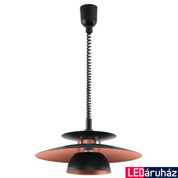 Eglo 31666 Brenda 1 ágú függeszték, fekete, E27 foglalattal, max. 1x60W, IP20