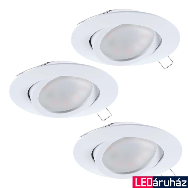 Eglo 31683 Tedo beépíthető lámpa, 3db/csomag, süllyesztett, 80 mm, fehér, GU10 foglalattal, max. 3x5W, IP20