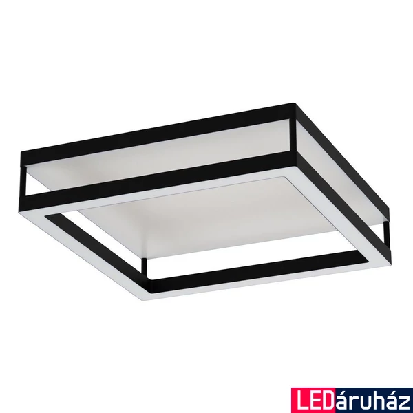 Eglo 390018 Macellara mennyezeti lámpa, fekete, 2400;1480 lm, 2700K-6500K szabályozható, beépített LED, 2x9,5W;4x2,6W, IP20