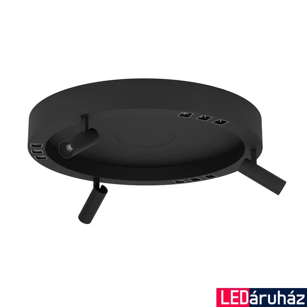 Eglo 390052 Bruscoli mennyezeti lámpa, 3db spotfejjel, fekete, 1440;1920 lm, 3000K melegfehér, beépített LED, 3x8W;3x8,5W, IP20