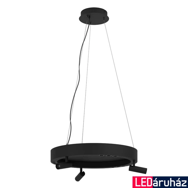 Eglo 390053 Bruscoli több ágú függeszték, 3db spotfejjel, fekete, 1440;1920 lm, 3000K melegfehér, beépített LED, 3x8W;3x8,5W, IP20