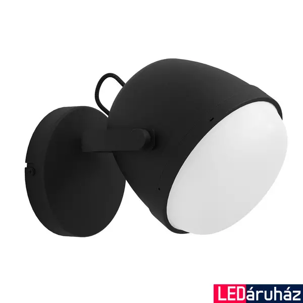 Eglo 390081 Upanema fali lámpa, állítható lámpafejjel, fekete, E27 foglalattal, max. 1x28W, IP20