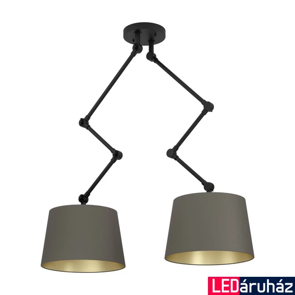 Eglo 390199 Pistunio mennyezeti lámpa, fekete, E27 foglalattal, max. 2x40W, IP20