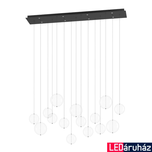 Eglo 390334 Espardello függeszték, fekete, 4080 lm, 3000K melegfehér, beépített LED, 8x5,4W, IP20