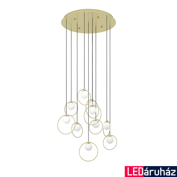 Eglo 390345 Portocolom függeszték, arany, 3500 lm, 3000K melegfehér, beépített LED, 10x3W, IP20
