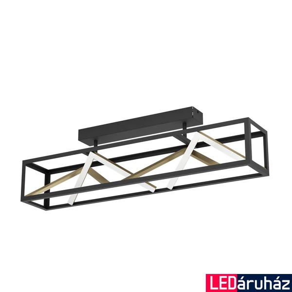 Eglo 390416 Penela mennyezeti lámpa, fekete, 4800 lm, 2700K-6500K szabályozható, beépített LED, 45W, IP20