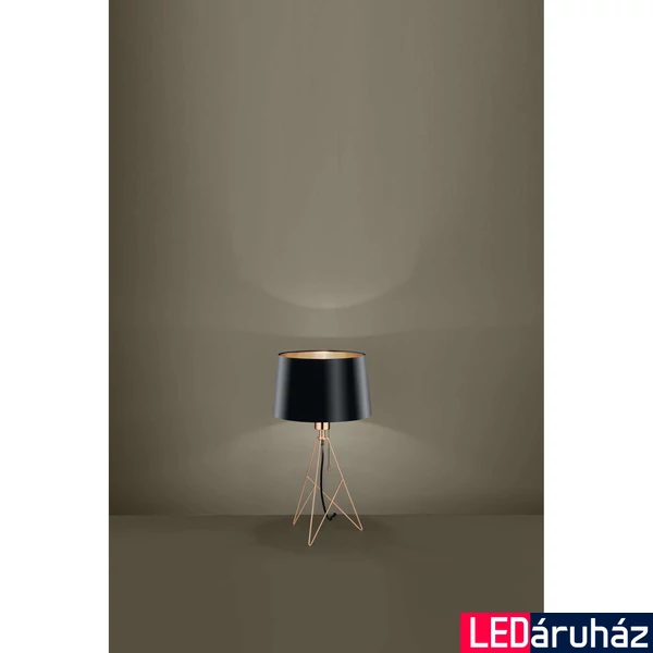 Eglo 39178 Camporale asztali lámpa, fekete, E27 foglalattal, max. 1x60W, IP20