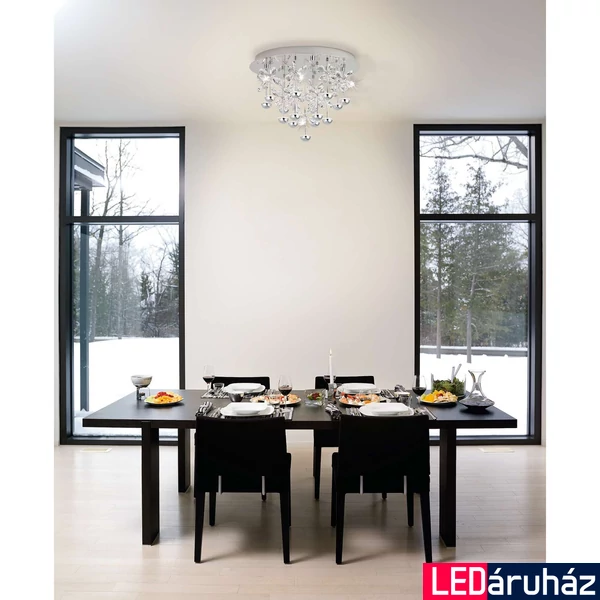 Eglo 39245 Pianopoli mennyezeti lámpa, kristály, króm, 3600 lm, 3000K melegfehér, beépített LED, 15x1,8W, IP20