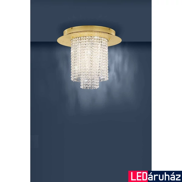 Eglo 39398 Vilalones mennyezeti lámpa, kristály, arany, 5500 lm, 3000K melegfehér, beépített LED, 10x4,3W, IP20