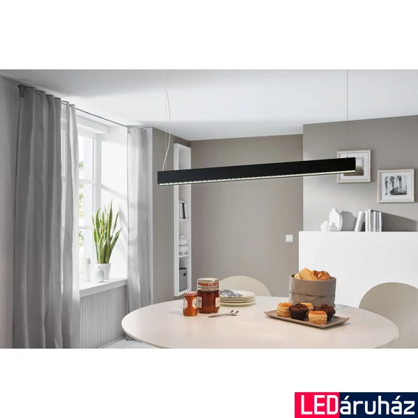 Eglo 39486 Termini 1 ágú függeszték, fekete, 3700;1700 lm, 3000K melegfehér, beépített LED, 31,5W+15,5W, IP20