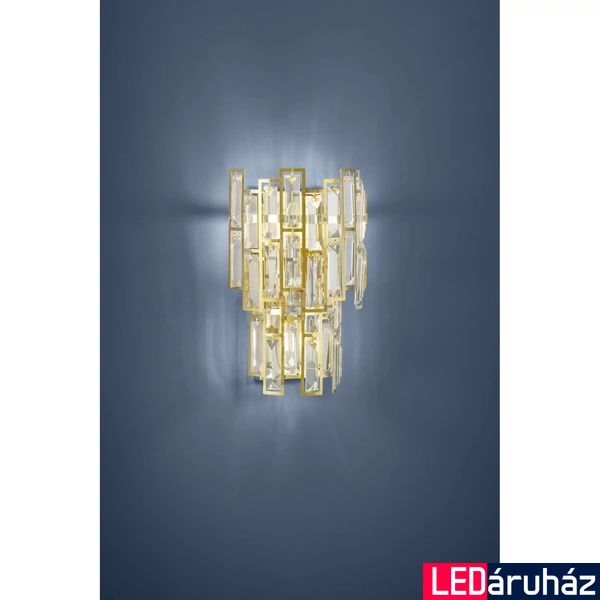 Eglo 39615 Calmeilles fali lámpa, kristály díszítéssel, réz, E14 foglalattal, max. 3x25W, IP20