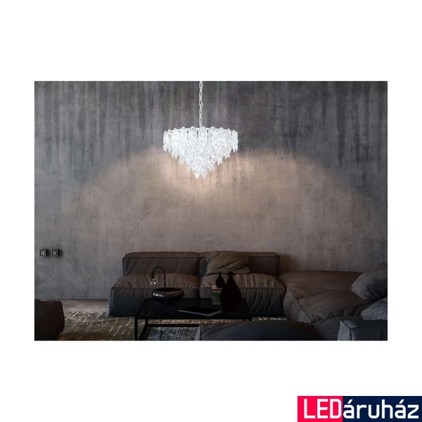 Eglo 39724 Carvario több ágú függeszték, kristály, króm, E14 foglalattal, max. 10x40W, IP20