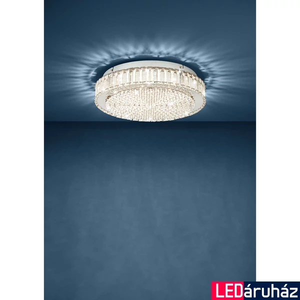 Eglo 39746 Balparda mennyezeti lámpa, kristály, króm, 3500 lm, 4000K természetes fehér, beépített LED, 23,5W, IP20