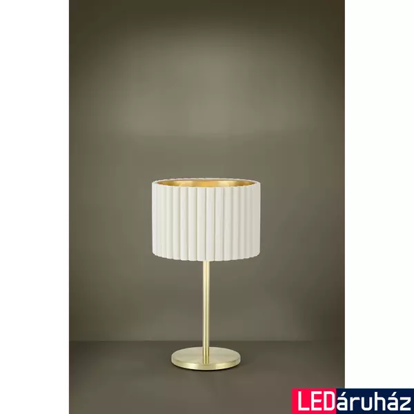 Eglo 39766 Tamaresco asztali lámpa, texturált burával, arany díszítéssel, fehér, E27 foglalattal, max. 1x40W, IP20