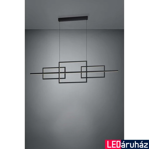 Eglo 39798 Puebla több ágú függeszték, fekete, 4000 lm, 3000K melegfehér, beépített LED, 38W, IP20