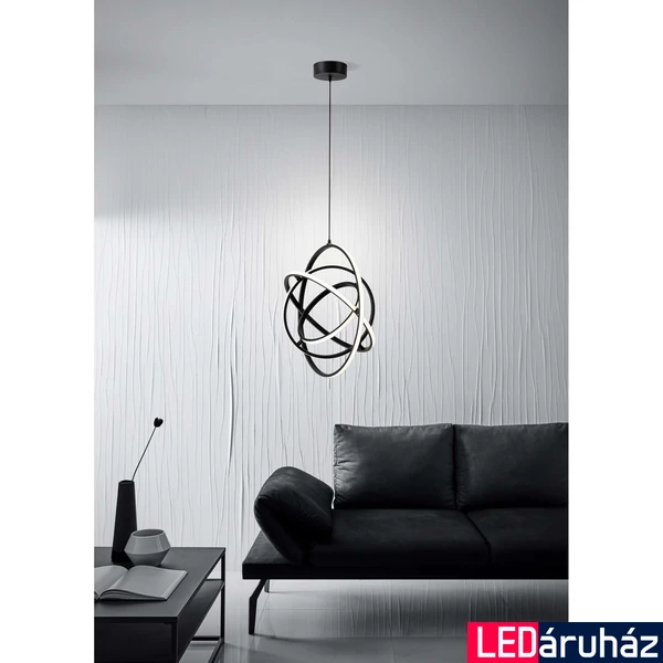 Eglo 39893 Retornio 1 ágú függeszték, fekete, 6200 lm, 3000K melegfehér, beépített LED, 43W, IP20