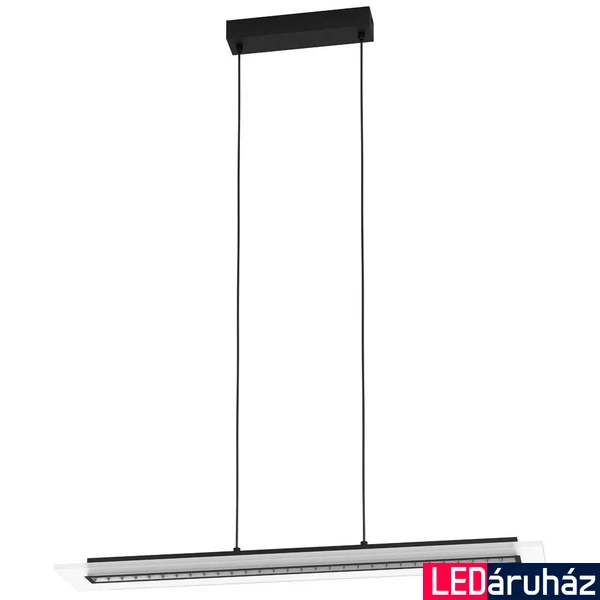 Eglo 39901 Bucita 1 ágú függeszték, akril kerettel, fekete, 4350;3700 lm, 3000K melegfehér, beépített LED, 29,5W;2x14W, IP20