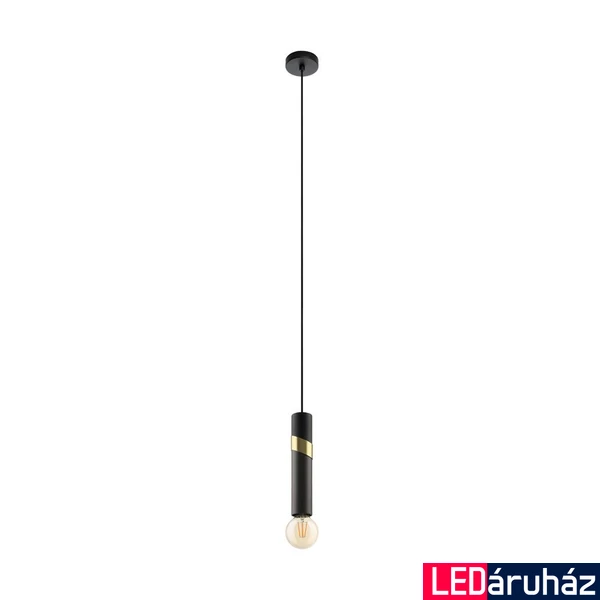 Eglo 39935 Cedral 1 ágú függeszték, arany díszítéssel, fekete, E27 foglalattal, max. 1x40W, IP20