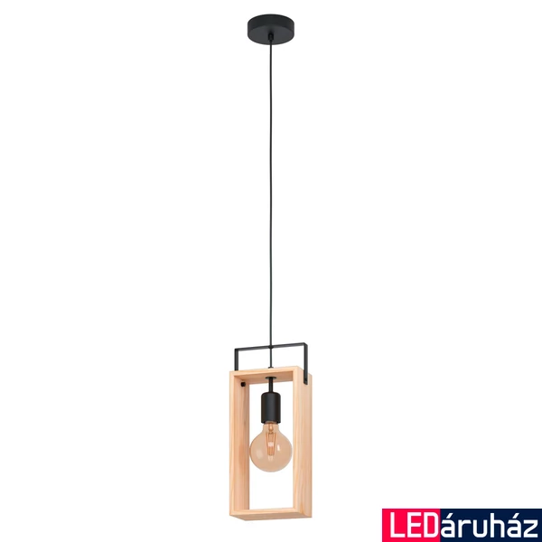 Eglo 43413 Famborough 1 ágú függeszték, fa, E27 foglalattal, max. 1x40W, IP20