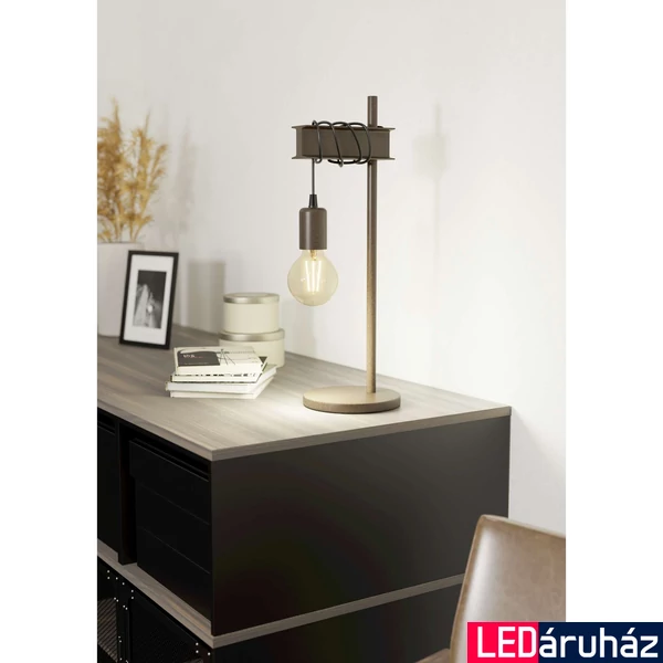Eglo 43525 Townshend 4 asztali lámpa, antikolt hatású, barna, E27 foglalattal, max. 1x10W