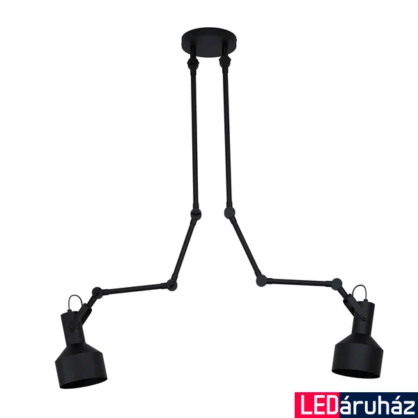 Eglo 43562 Takeley mennyezeti lámpa, állítható, 2 lámpafejjel, fekete, E27 foglalattal, max. 2x28W, IP20