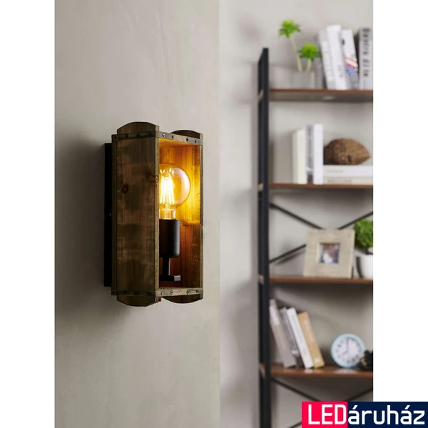Eglo 43593 Wootton fali lámpa, fa, E27 foglalattal, max. 1x40W, IP20