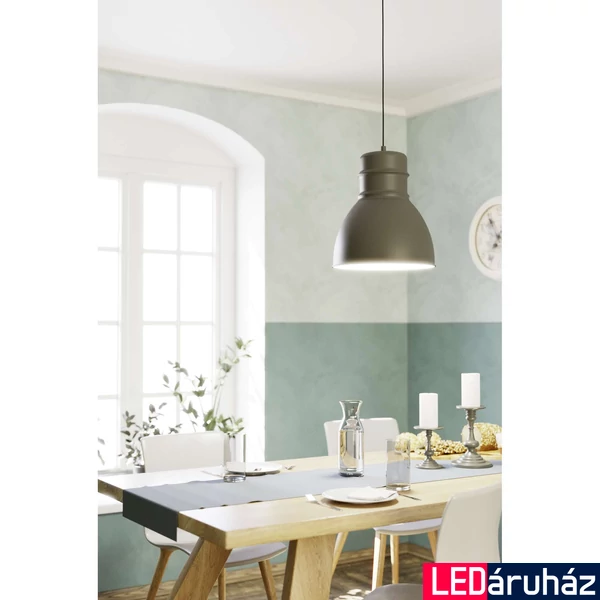 Eglo 43622 Ebury 1 ágú függeszték, szürke, E27 foglalattal, max. 1x60W, IP20