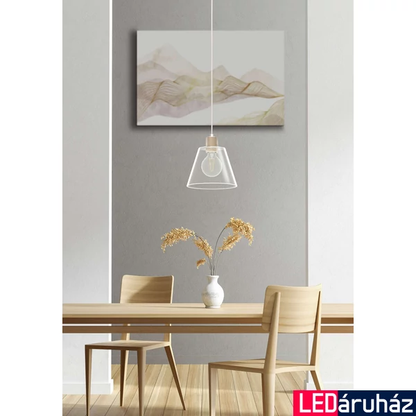Eglo 43631 Copley 1 ágú függeszték, üveg burával, rosegold, E27 foglalattal, max. 1x40W, IP20