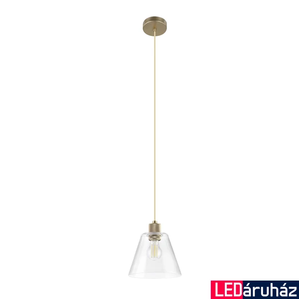 Eglo 43633 Copley 1 ágú függeszték, üveg burával, arany, E27 foglalattal, max. 1x40W, IP20