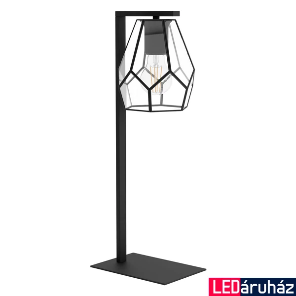 Eglo 43646 Mardyke asztali lámpa, üveg burával, fekete, E27 foglalattal, max. 1x40W, IP20