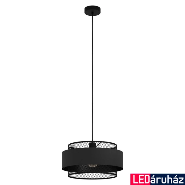 Eglo 43668 Bazely 1 ágú függeszték, fekete, E27 foglalattal, max. 1x40W, IP20