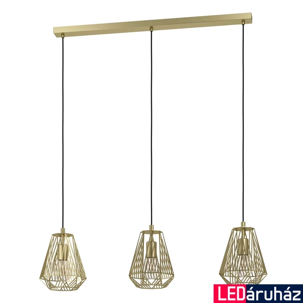 Eglo 43696 Stype több ágú függeszték, rácsos burával, arany, E27 foglalattal, max. 3x40W, IP20