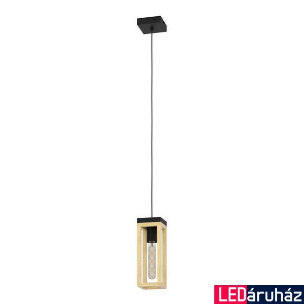 Eglo 43743 Nafferton 1 ágú függeszték, fa, E27 foglalattal, max. 1x40W, IP20