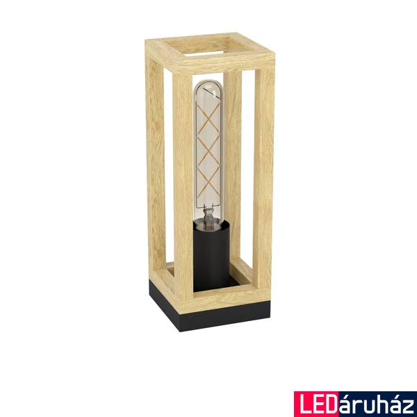 Eglo 43746 Nafferton asztali lámpa, zsinórkapcsolóval, fa, E27 foglalattal, max. 1x40W, IP20