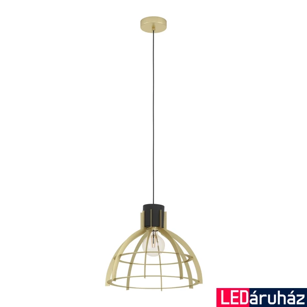 Eglo 43767 Stillington 1 ágú függeszték, fekete díszítéssel, arany, E27 foglalattal, max. 1x40W, IP20