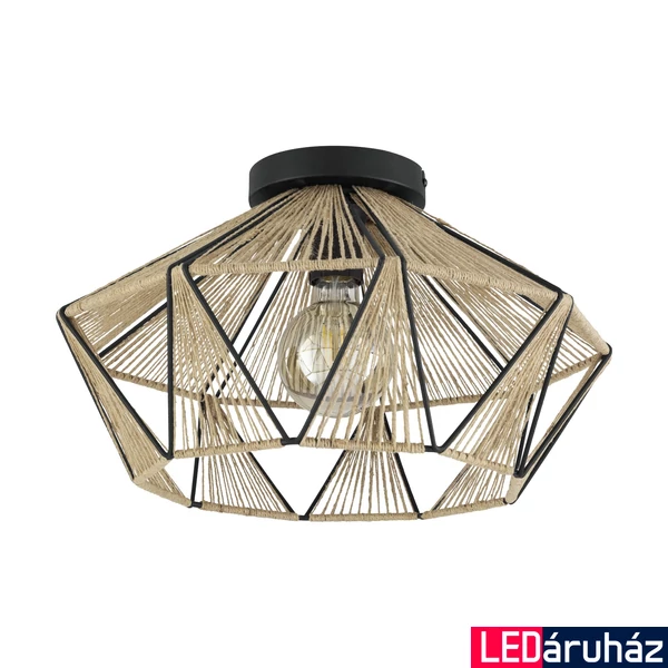 Eglo 43775 Adwickle mennyezeti lámpa, textil burával, bézs, E27 foglalattal, max. 1x40W, IP20