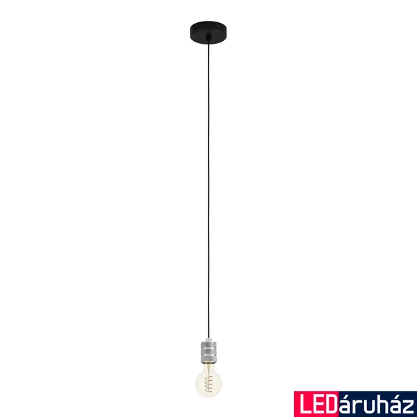 Eglo 43802 Yorth 1 ágú függeszték, ezüst, E27 foglalattal, max. 1x40W, IP20