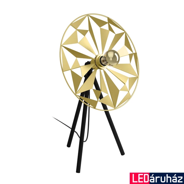 Eglo 43808 Castanuelo asztali lámpa, áttört mintával, arany, E27 foglalattal, max. 1x40W, IP20