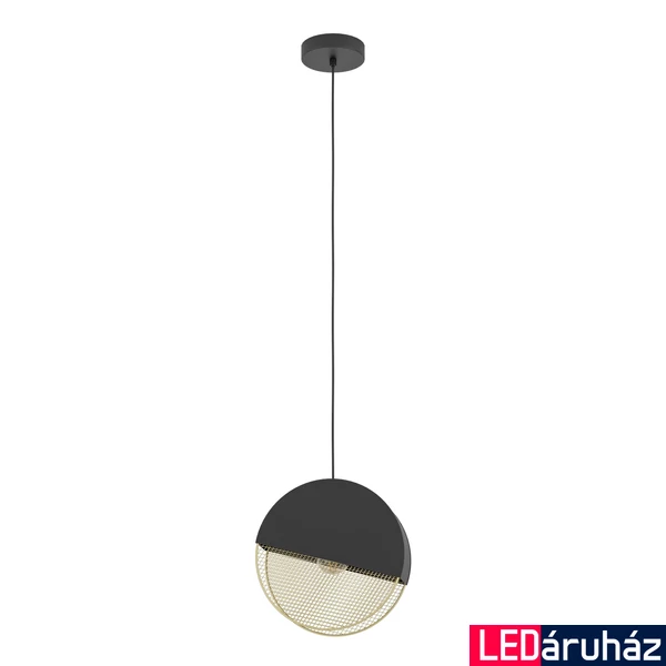 Eglo 43811 Mumbles 1 ágú függeszték, arany rácsos felülettel, fekete, E27 foglalattal, max. 1x40W, IP20