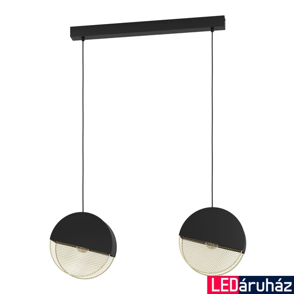 Eglo 43812 Mumbles több ágú függeszték, arany rácsos felülettel, fekete, E27 foglalattal, max. 2x40W, IP20