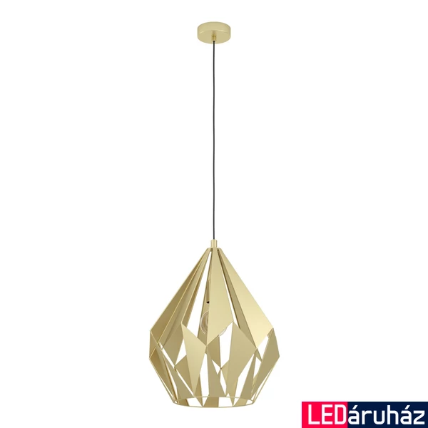 Eglo 43815 Carlton 1 ágú függeszték, fekete díszítéssel, arany, E27 foglalattal, max. 1x60W, IP20