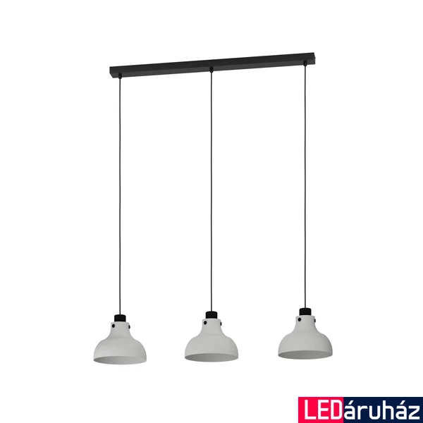 Eglo 43826 Matlock több ágú függeszték, fekete lámpatesttel, szürke, E27 foglalattal, max. 3x40W, IP20