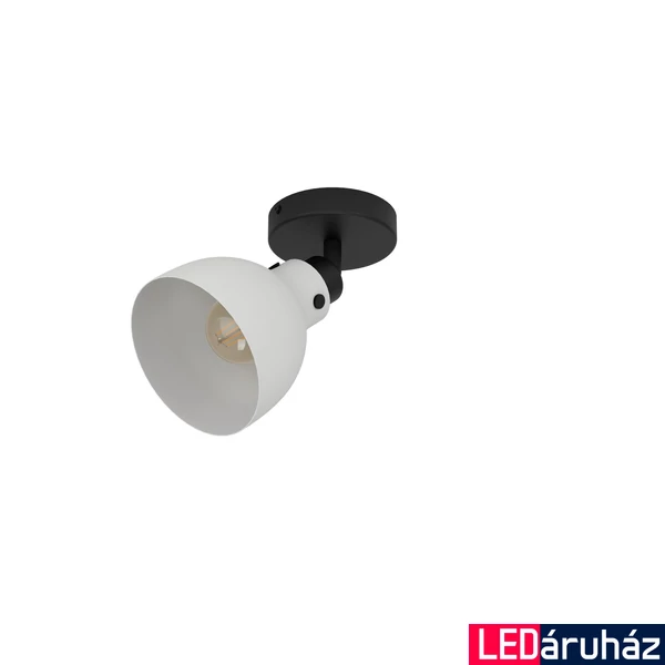 Eglo 43827 Matlock fali/mennyezeti lámpa, 1db forgatható lámpafejjel, fekete lámpatesttel, szürke, E27 foglalattal, max. 1x40W, IP20