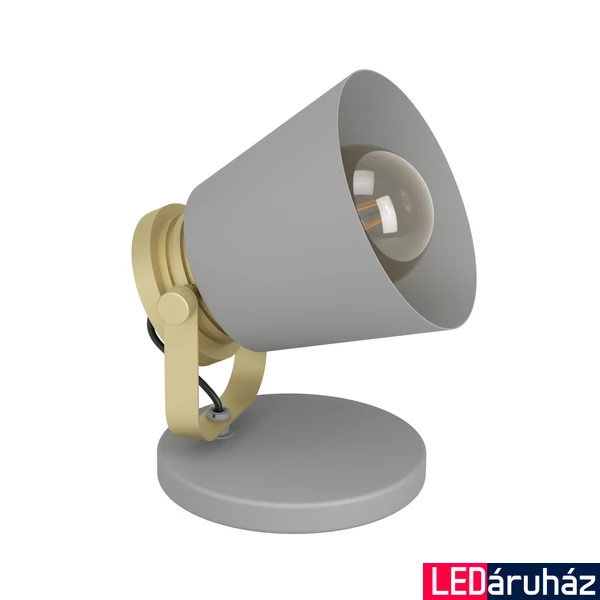 Eglo 43841 Twicken asztali lámpa, arany díszítéssel, szürke, E27 foglalattal, max. 1x28W, IP20