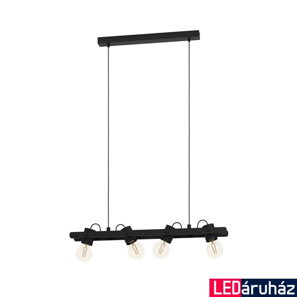 Eglo 43848 Plimsoll több ágú függeszték, 4db foglalattal, fekete, E27 foglalattal, max. 4x15W, IP20