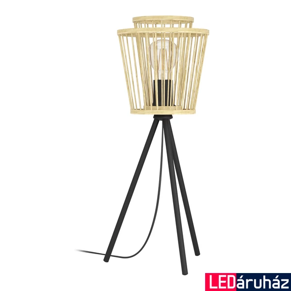 Eglo 43854 Hykeham asztali lámpa, bambusz, barna, E27 foglalattal, max. 1x40W, IP20