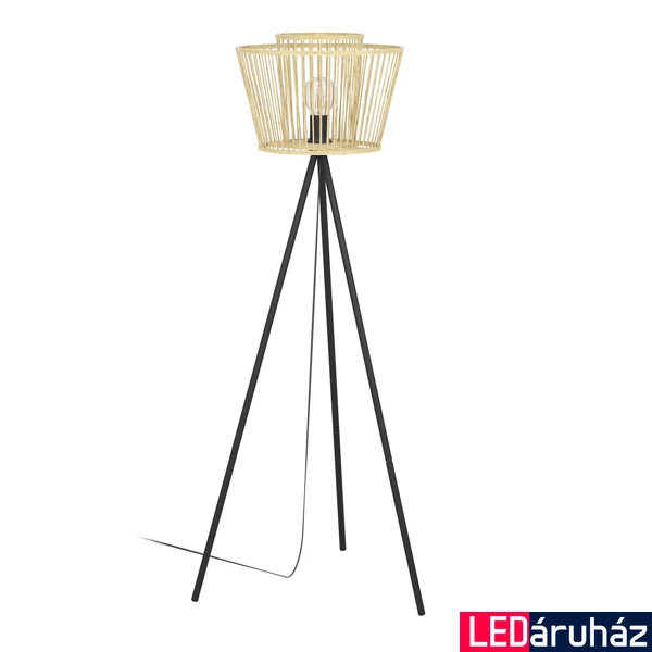 Eglo 43855 Hykeham állólámpa, bambusz, barna, E27 foglalattal, max. 1x40W, IP20