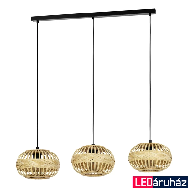 Eglo 43863 Amsfield 1 függeszték, fekete, E27 foglalattal, max. 3x40W, IP20